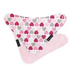 Mum 2 Mum bandana bib muted hearts pink Outlet