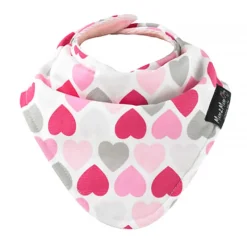Mum 2 Mum bandana bib muted hearts pink Outlet