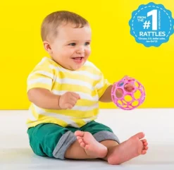 Oball Bright Starts Classic Easy-Grasp Toy Pink Hot