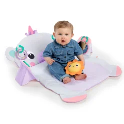 Bright Starts Tummy Time Prop & Play Mat Unicorn New