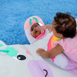 Bright Starts Tummy Time Prop & Play Mat Unicorn New