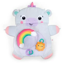 Bright Starts Tummy Time Prop & Play Mat Unicorn New
