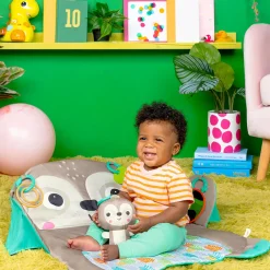 Bright Starts Tummy Time Prop & Play Mat Sloth Hot