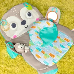 Bright Starts Tummy Time Prop & Play Mat Sloth Hot