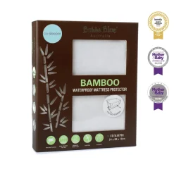 Bubba Blue Bamboo Waterproof Co-Sleeper Mattress Protector White New