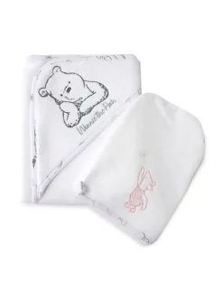 Winnie the Pooh Bubba Blue Disney Classic Pooh Hooded Towel & Mitt Fashion