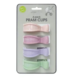 Bubba Blue Pram Clip 4-Pack Girl Clearance