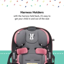 Disney Baby Grow and Go All-in-One Convertible Car Seat Minnie Charm Fashion