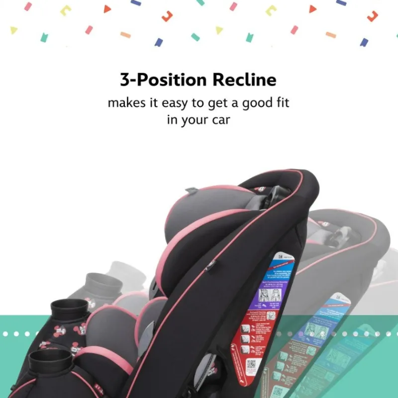 Disney Baby Grow and Go All-in-One Convertible Car Seat Minnie Charm Fashion