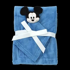 Mickey Mouse Disney Baby Mickey Blanket with Security Toy Blue Outlet