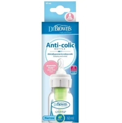 Dr Browns Dr Brown's Options+ Anti-Colic Narrow Preemie Bottle and Teat 60ml 1-Pack Clearance