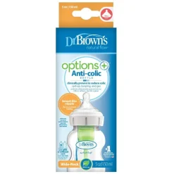 Dr Browns Dr Brown's Options+ Wide Neck Feeding Bottle with Level 1 Teat 150ml  1-Pack Fashion