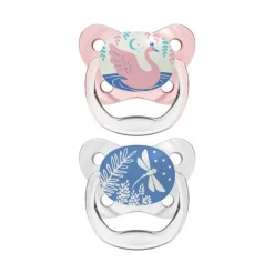 Dr Browns Dr Brown's PreVent Contoured Glow-in-the-Dark Pacifier 2-Pack 0-6m - Assorted Colours Discount