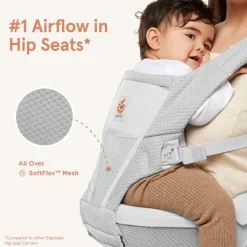 Ergobaby Alta Hip Seat Baby Carrier Pearl Grey Clearance