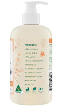 Gaia Natural Baby Bath & Body Wash 500ml New