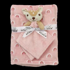 infancie Printed Flannel Blanket with Toy Deer Best