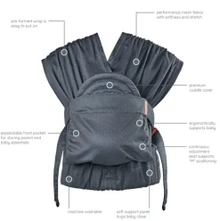 Infantino Hug & Cuddle Adjustable Hybrid Wrap Carrier Outlet