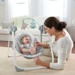 Ingenuity Comfort-2-Go Portable Swing Fanciful Forest New