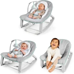Ingenuity Keep Cozy 3-in-1 Grow With Me Bounce and Rock Seat Weaver New