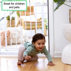 Ingenuity The Doorway 37W Series Baby Gate with Quad-Cam Lock White Clearance