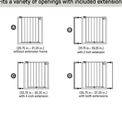 Ingenuity The Doorway 37W Series Baby Gate with Quad-Cam Lock White Clearance