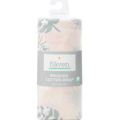 Little Haven Botanical Leaf Brushed Cotton Wrap Clearance
