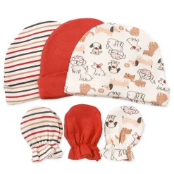 Lullaby Dreams Doggie 3 Beanies & 3 Mittens Set Outlet