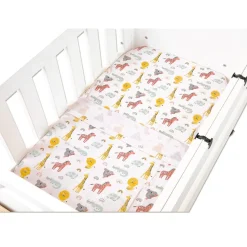 Lullaby Dreams 2-Pack Bassinette Fitted Sheets Wild Life Fashion
