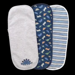 Lullaby Dreams 3-Pack Burp Cloth Set Dino New