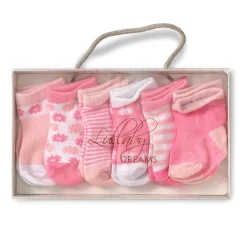 Lullaby Dreams 6-Pack Crew Socks Set Pink Discount