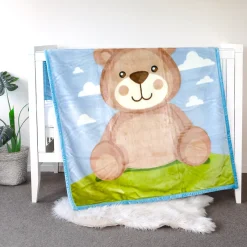 Lullaby Dreams Plush Mink Blanket Baby Bear Hot