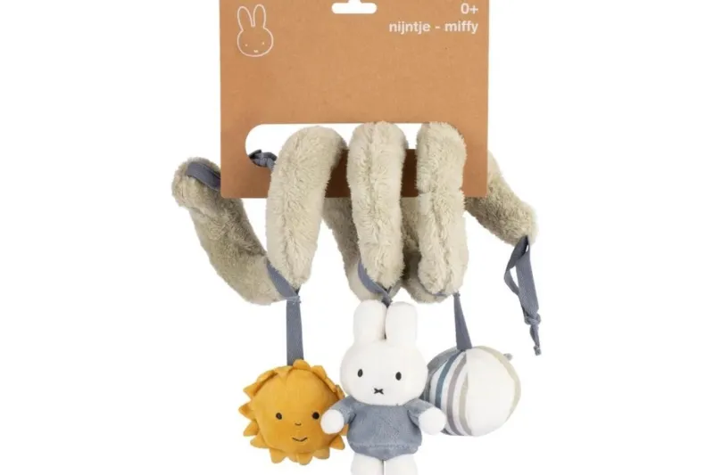 Miffy Fluffy Spiral Toy - Blue/Green Hot