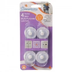 Dreambaby MINI MULTI-PURPOSE LATCH 4 PACK F188 Outlet