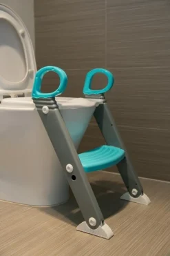 Moose Step on up Toilet Trainer Grey/Aqua Outlet