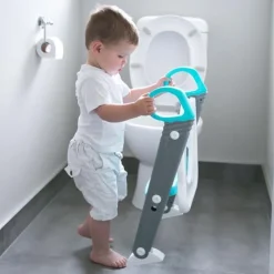 Moose Step on up Toilet Trainer Grey/Aqua Outlet