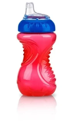 Nuby No Spill Easy Grip Bottle 300ml Red New