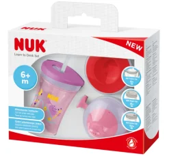NUK Evolution Cup - Learn to Drink Set 230ml Pink Sale