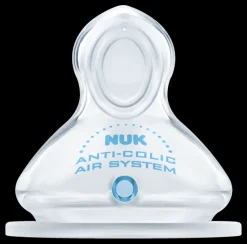 NUK First Choice+ Anti-Colic 2-Pack Silicone Teats 0-6mths Medium Hole (Size 1) Discount