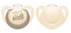 Tommee Tippee Closer To Nature NUK For Nature Silicone Soother 2-Pack 0-6m - Assorted Colours Outlet