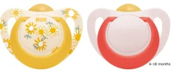 NUK Star Latex Soother 6-18m 2-Pack - Assorted Colours Discount