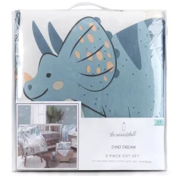 Peanutshell Dino Dream 3-Piece Cot Set Sale