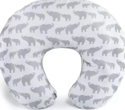 Peanutshell Grey Elephants Nursing Pillow New