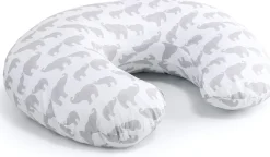 Peanutshell Grey Elephants Nursing Pillow New