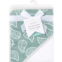 Peanutshell Woodland Adventure Printed Hooded Towel Hot