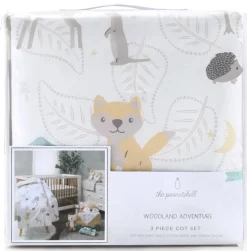Peanutshell Woodland Adventure 3-Piece Cot Bedding Set Hot