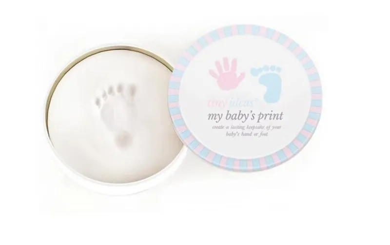 Pearhead Tiny Ideas Handprint Keepsake Round Tin Discount