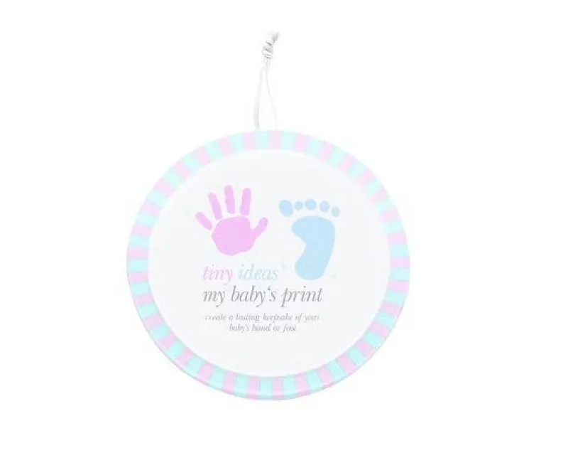 Pearhead Tiny Ideas Handprint Keepsake Round Tin Discount