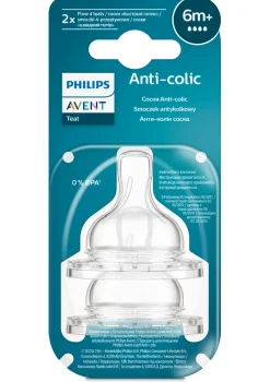 Philips Avent Anti-colic Teats 6m+ Fast Flow 2-Pack Outlet