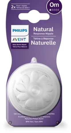Philips Avent Natural Response Teat 0m Flow 1 2-Pack Clearance