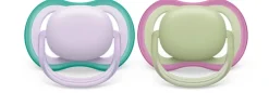 Philips Avent Ultra Air Plain Soother 2-Pack 0-6m - Assorted Colours Fashion